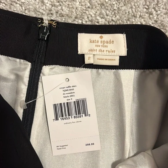 Kate Spade Crepe Ruffle Skirt-NWT - Picture 5 of 5